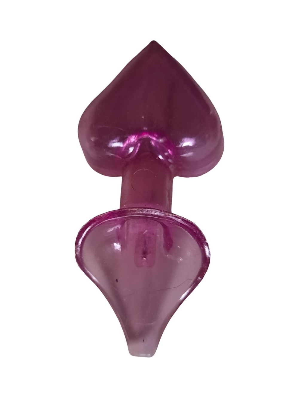 Purple Lucite Heart Aqua Brooch Pin - Picture 3 of 3
